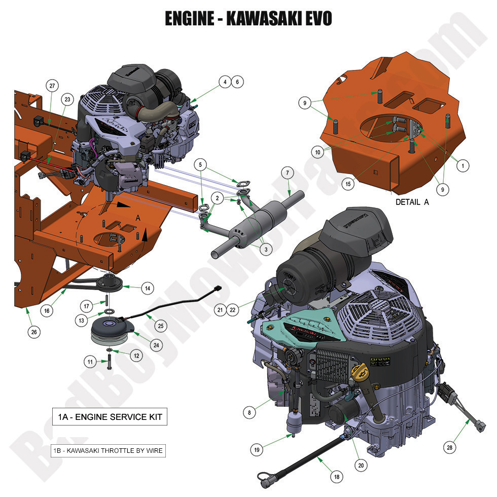 3437 - Bad Boy Mower Parts Lookup > 2024 > Rebel & Rebel X > Engine - Kawasaki EVO781 EFI